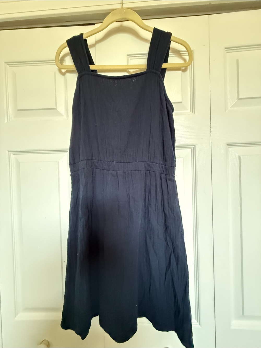 LOFT Navy Square-Neck Midi Sundress
